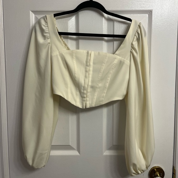 Urban Outfitters White Corset Top Size S - Picture 1 of 4